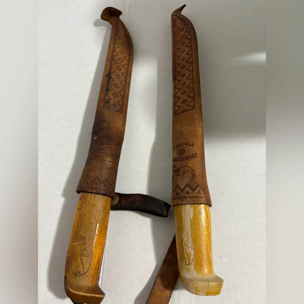 J. Marttiini Rapala Fishing Fillet Knife with a leather sheath Vintage Condition